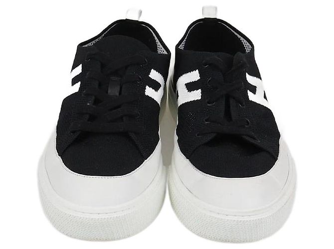 Hermès Baskets Tricot Noires/Blanches Hermes