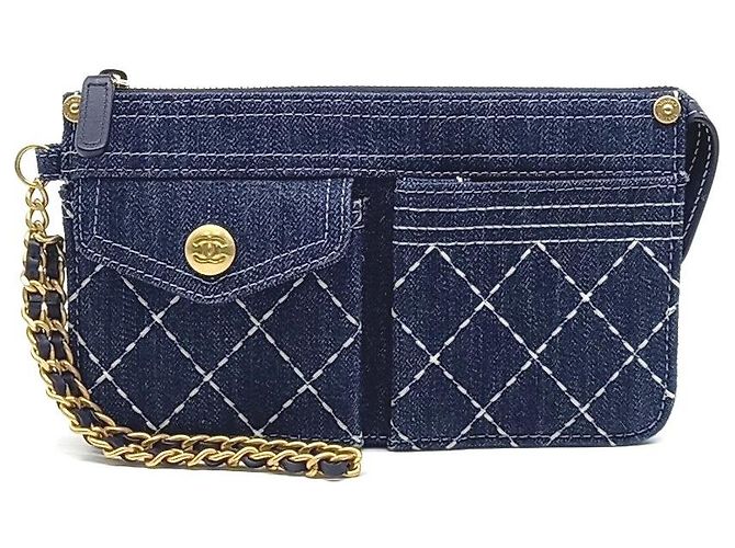 Timeless Clutch de denim Chanel (10184231) Azul