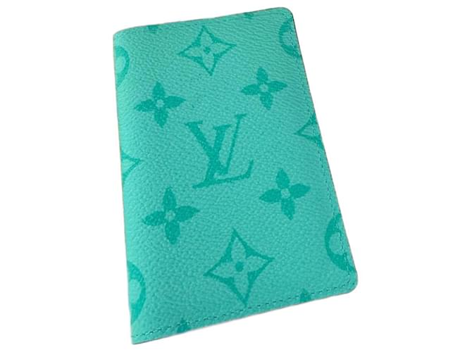 Louis Vuitton LV pocket organizer tiffany blue Leather  ref.2382285