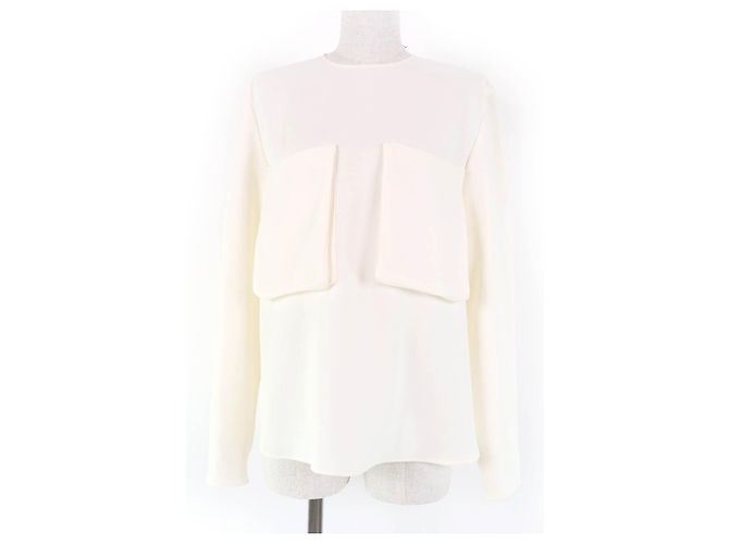 Autre Marque YOKO CHAN YCB-124-414 Polyesterbluse Beige Roh