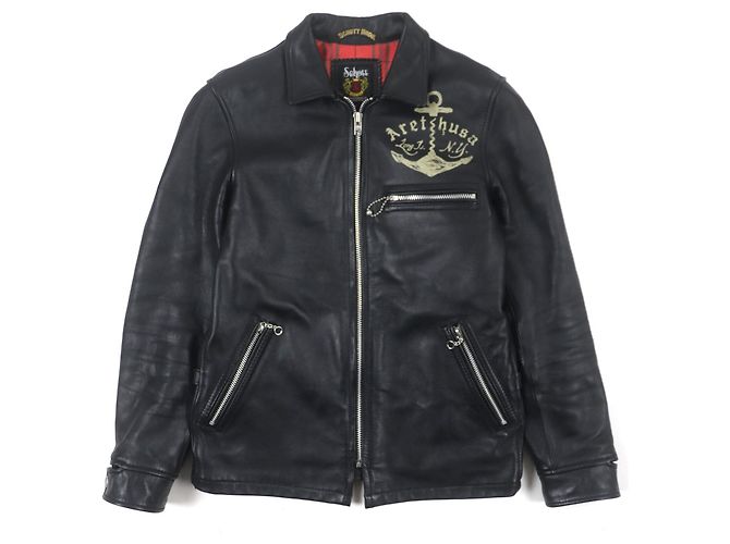 Autre Marque Schott LONG ISLAND Cowhide Jacket Black