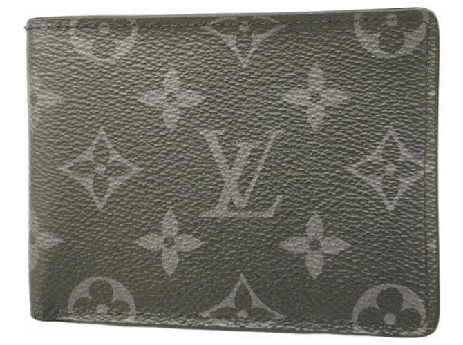 Portafoglio Slender Monogram Eclipse Louis Vuitton Nero