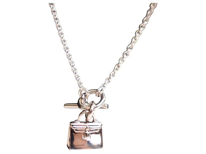 Collar Péndulo Amulettes Kelly en Plata Esterlina Hermès