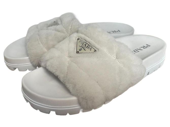 Sandales Montone Prada Blanches