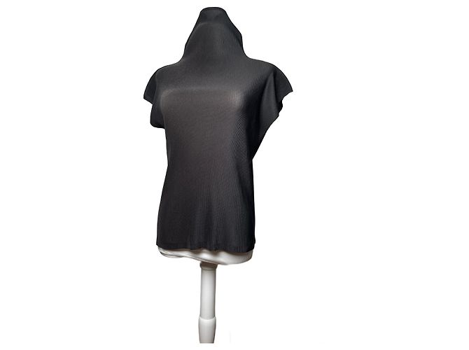 Vintage Pleats Please Plissee Oberteil Anthrazit M