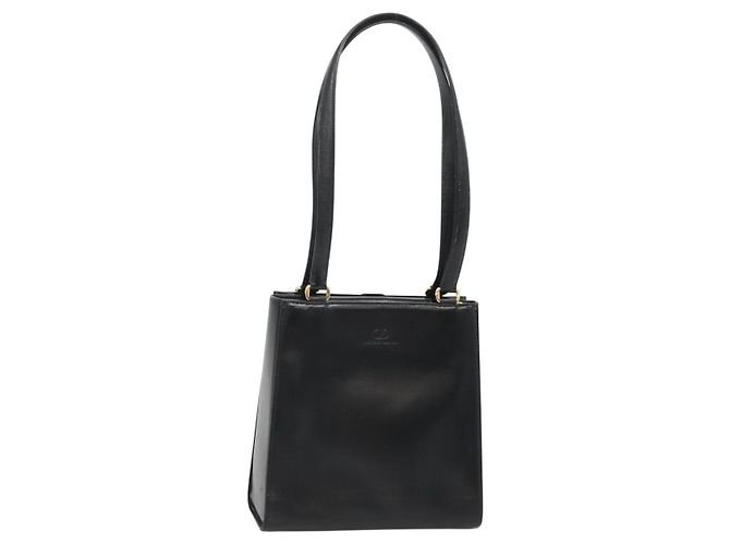 Borsa a Spalla in Pelle Nera e Oro Auth BA4048 di VALENTINO Nero D'oro