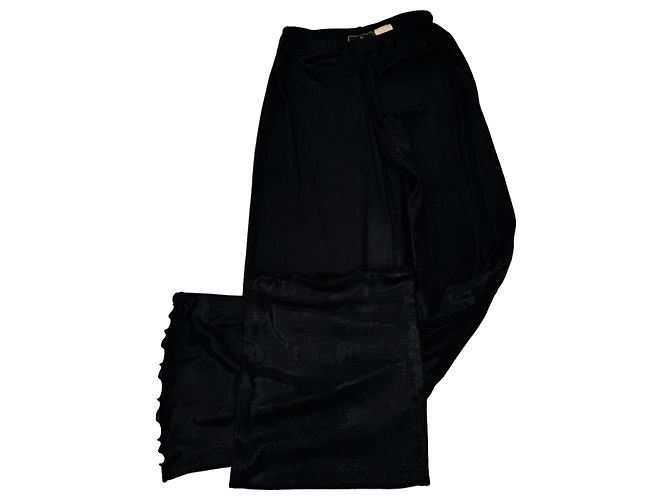 Vintage Fendi Roma Polyester pants M black