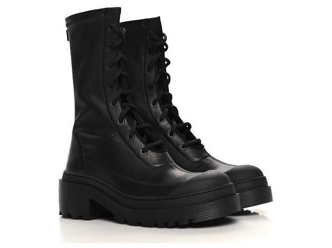 Bottines Dior Arcade en cuir noir