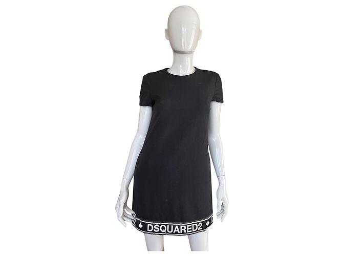 Dsquared2 Mini Kleid aus Wolle Schwarz