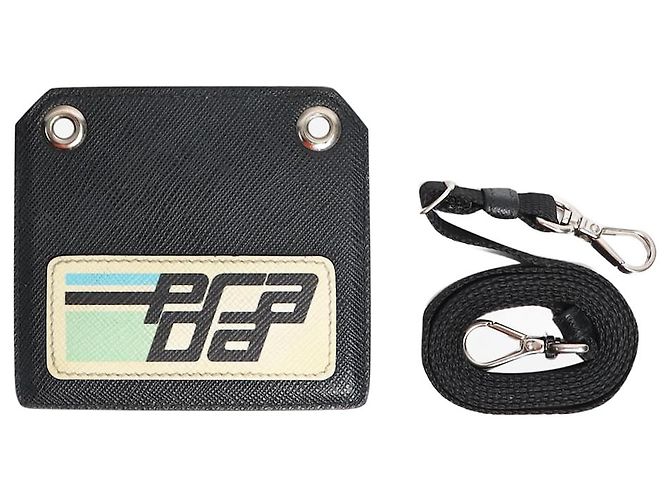 Prada Black ID and badge holder