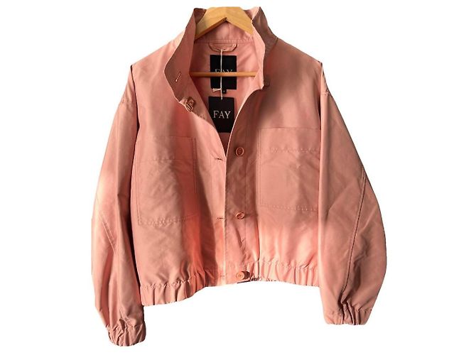 Fay Short Trench Jacket Pink