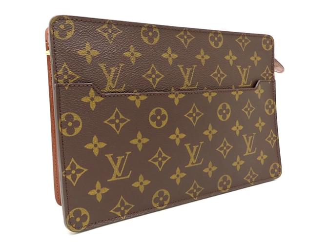 Louis Vuitton Monogram Pochette Homme M51795 Clutch Bag Brown Cloth  ref.2391211