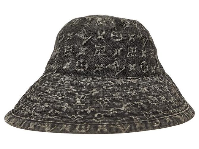 Sombrero Bucket Monogram de Denim Louis Vuitton Negro