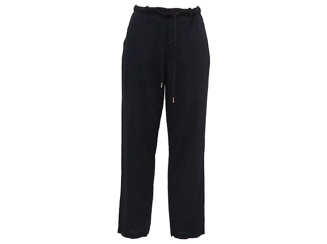 Calças com cordão Zimmermann em algodão preto