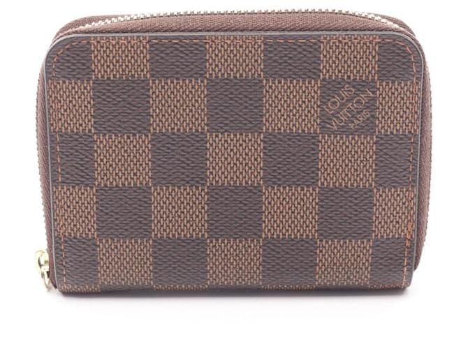 Louis Vuitton Zippy Coin Purse Damier Wallet Metallic Bronze Cloth  ref.2392209