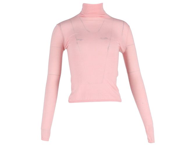 Gabriela Hearst Costa Rollkragenpullover aus rosa Kaschmir-Seide Pink