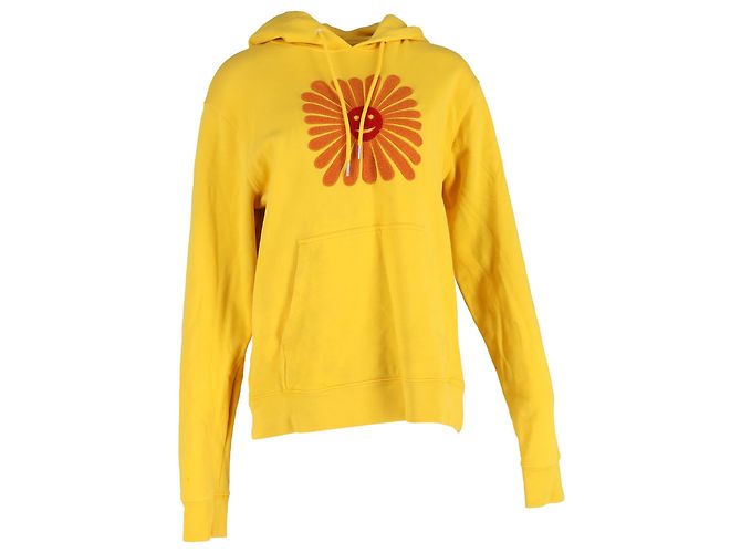 Sudadera bordada Sandro Paris en algodón amarillo