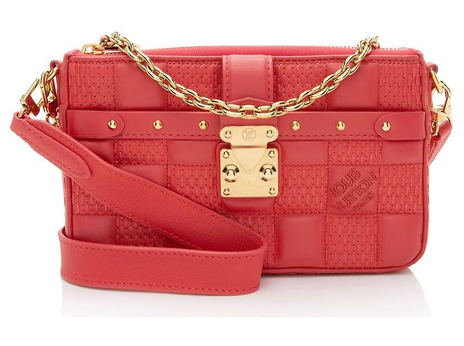 Pochette Troca de cordero Damier de Louis Vuitton Roja
