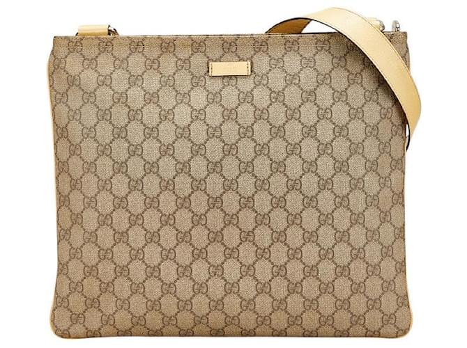 Gucci GG Supreme PVC Shoulder Bag Green Leather  ref.2394253