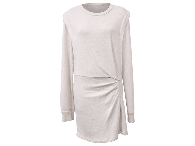 Isabel Marant Étoile Michaela Jersey Mini Dress in White Viscose Cream