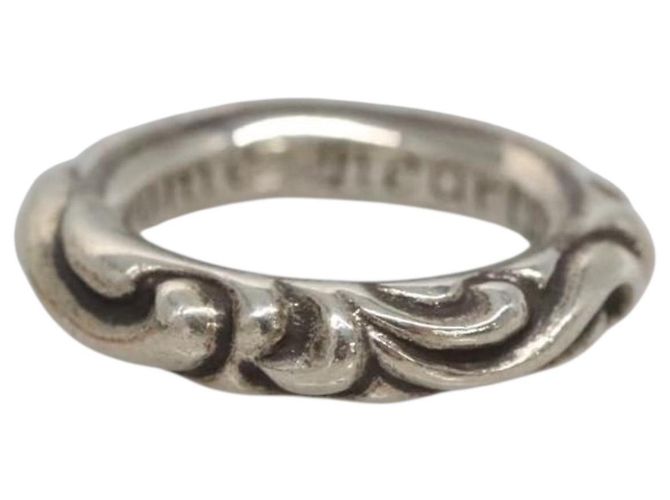Scroll Band Ring Chrome Hearts Ag925 Silber Auth 128899M