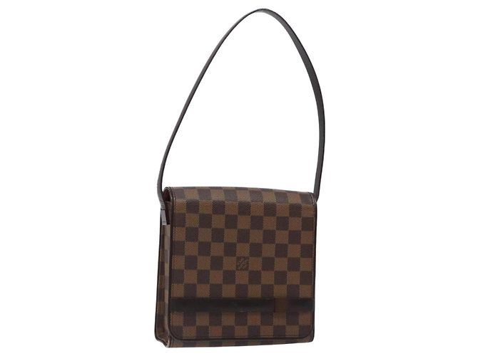 LOUIS VUITTON Sac à épaule Mini Tribeca Damier Ebene N51162 LV Auth 132175 Damier ebène