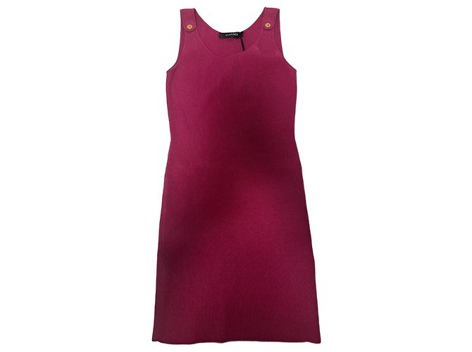 Versace Medusa Rosa Strick Mini Kleid Pink Golden Fuschia