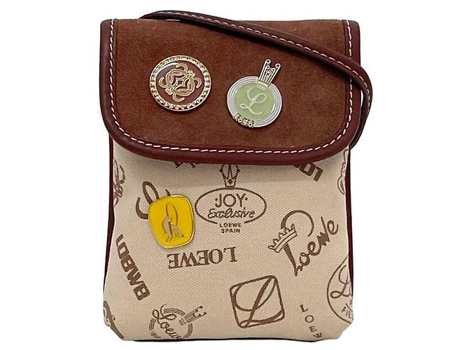 Bolsa de Ombro Loewe Bege e Marrom