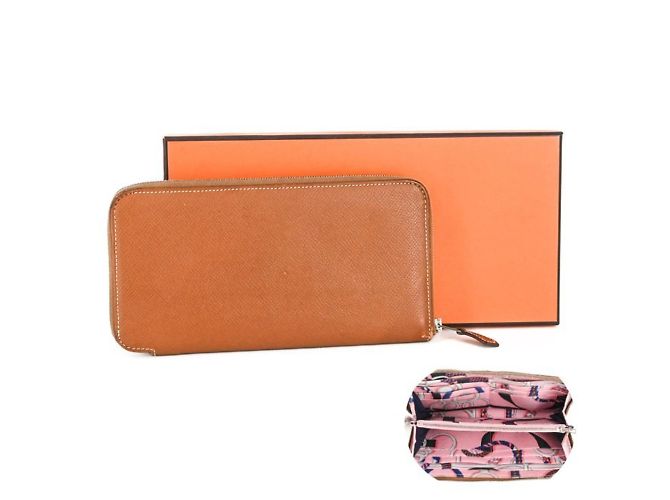 Cartera Larga Azap de Hermès Rosa Dorado