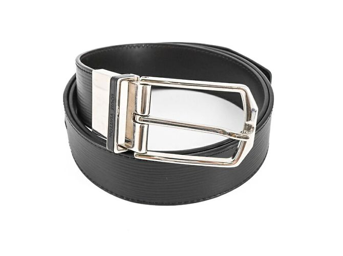 Louis Vuitton Santur Slender Epi Leather Belt Brown Black