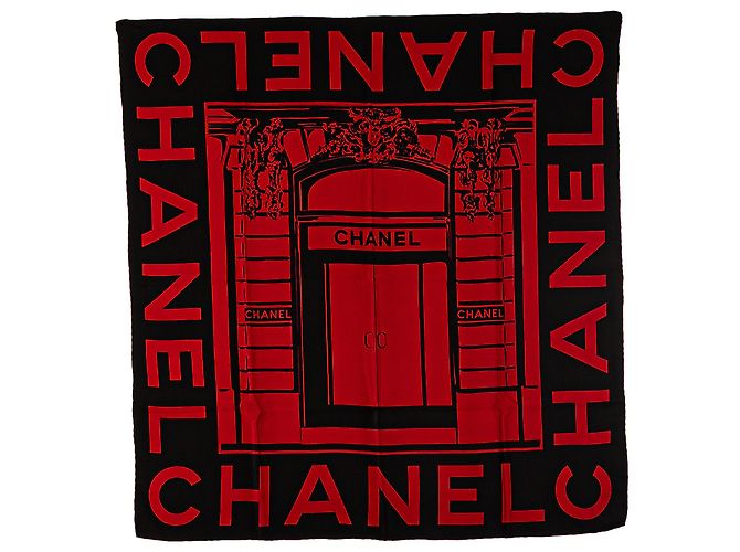 Bufanda de Seda Chanel Puerta Roja de la Rue Cambon