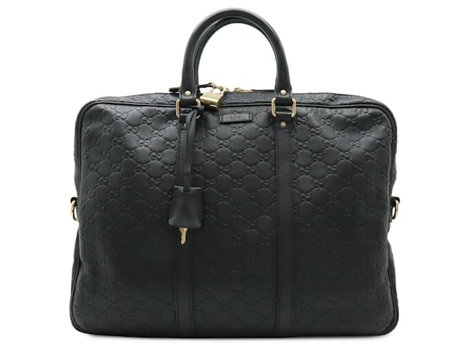 Gucci Leather Business Briefcase Black Pony-style calfskin  ref.2397314