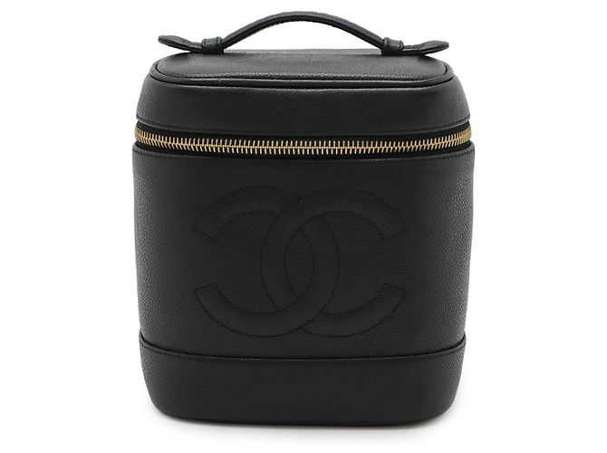 Pochette Cosmetica Vanity in Caviar Chanel Nero