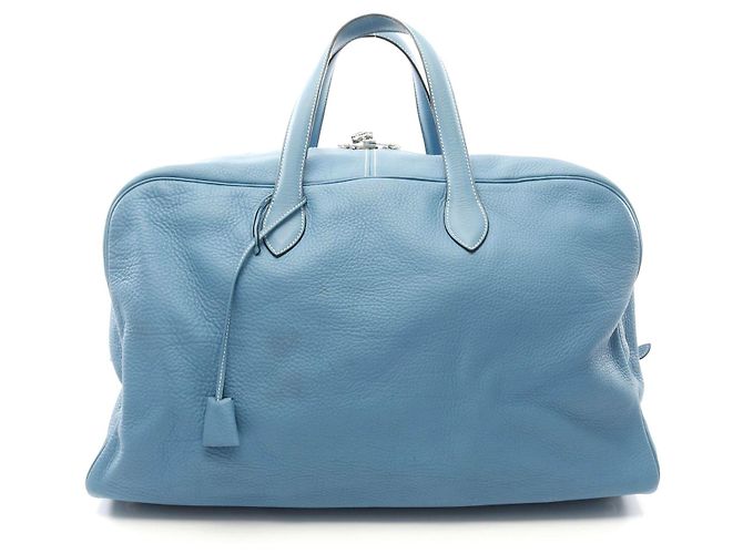 Bolso Boston de cuero Victoria 50 de Hermès Azul