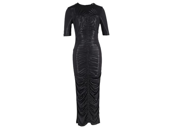 Autre Marque Vestido fruncido Abigail en poliéster negro de Rotate Birger Christensen