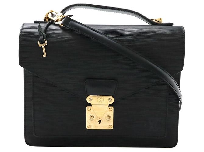 Sac à main Monceau Epi Louis Vuitton Noir