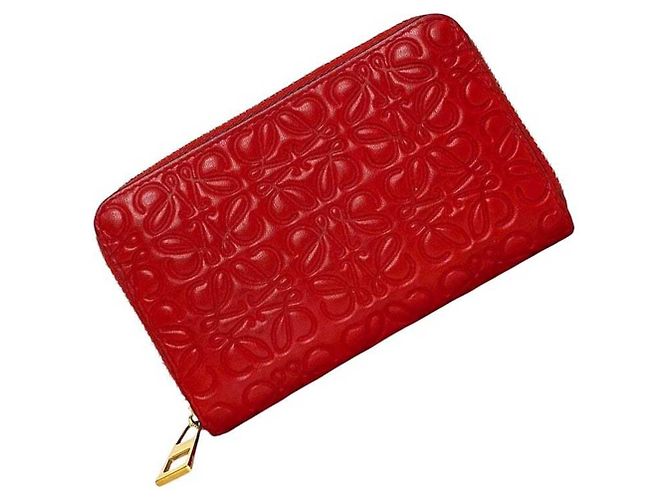 Monedero de cuero rojo Loewe Roja