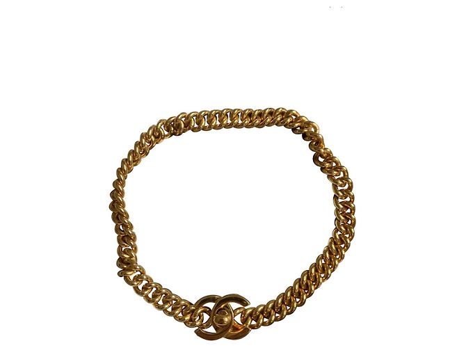 Collar Choker Chanel Modelo Torniquete Dorado
