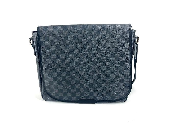 Borsa Daniel MM Damier Graphite Louis Vuitton Nero