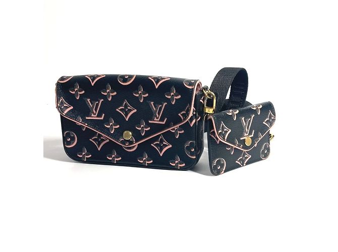 Louis Vuitton Monogram Multi Pochette Felicie Tasche Schwarz Pink
