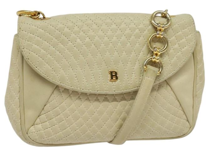 BALLY Borsa a Spalla in Pelle Beige Oro Auth bs28149 D'oro