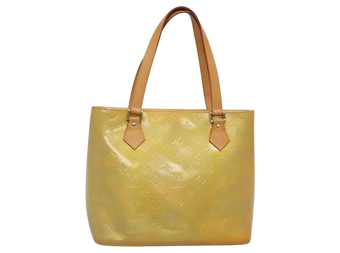 LOUIS VUITTON Handtasche Houston Monogram Vernis Grau M91053 LV Auth ki5812