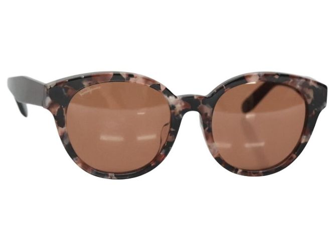 Gafas de sol Salvatore Ferragamo de plástico marrón Auth BA4244 Castaño