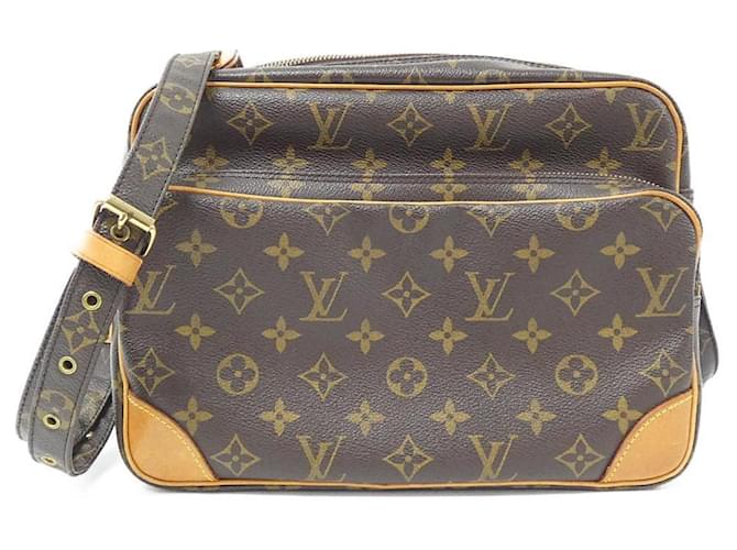 Louis Vuitton Monogram Nile Shoulder Bag Brown Cloth  ref.2400533