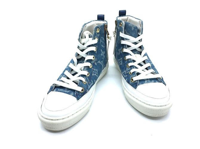 Baskets Stellar Line en Denim Monogram Louis Vuitton Blanc Bleu