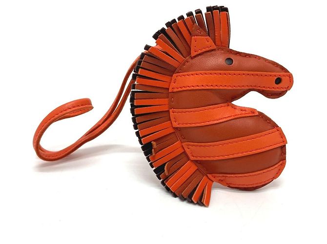 Charm de bolsa Hermès Zebra ZZ Savannah Laranja