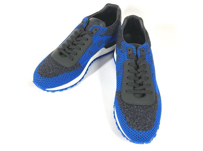 Sneakers in pelle Damier Louis Vuitton Nero Blu