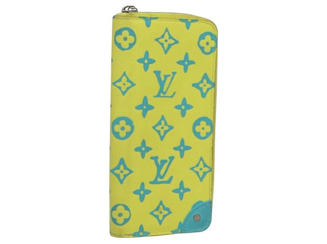 LOUIS VUITTON Playground Zippy Wallet Vertical Wallet Yellow M82005 Auth 132783