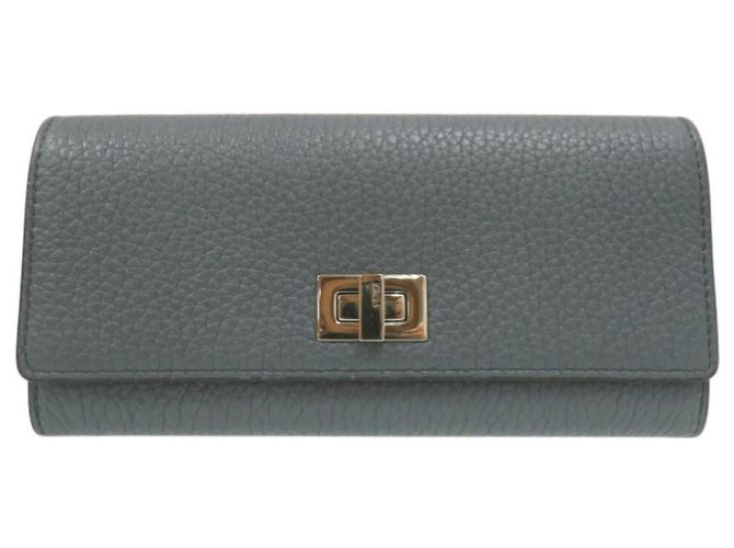 Fendi PEEKABOO Bifold Continental Wallet Light blue