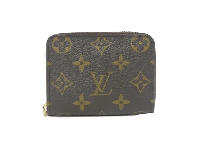 Louis Vuitton Monogram Zippy Coin Purse Brown Cloth  ref.2402104